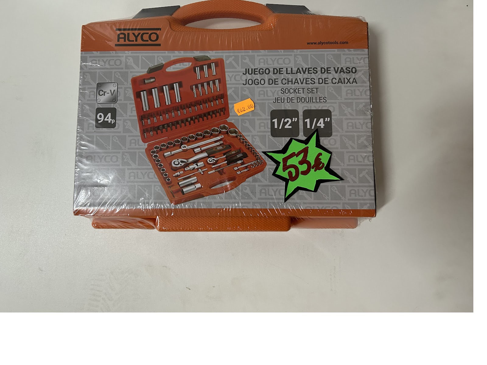  JUEGO DE LLAVES VASOS DE 1/2 - 3/8 DE 94 PIEZAS