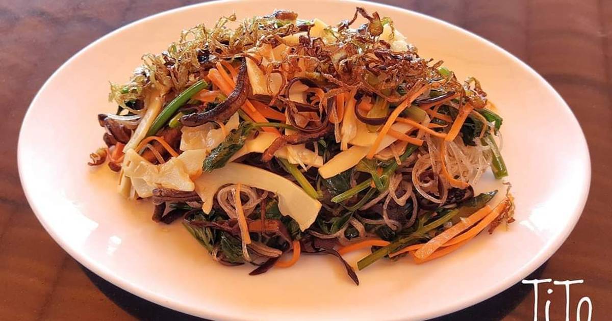 Miến xào nấm hương