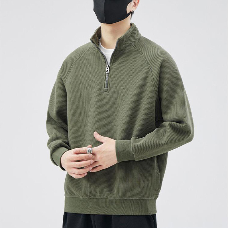 Herren-Sweatshirt mit Stehkragen und Futter