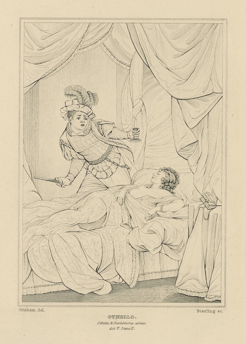 Othello Othello  Desdemona asleep act V scene II 19th century
