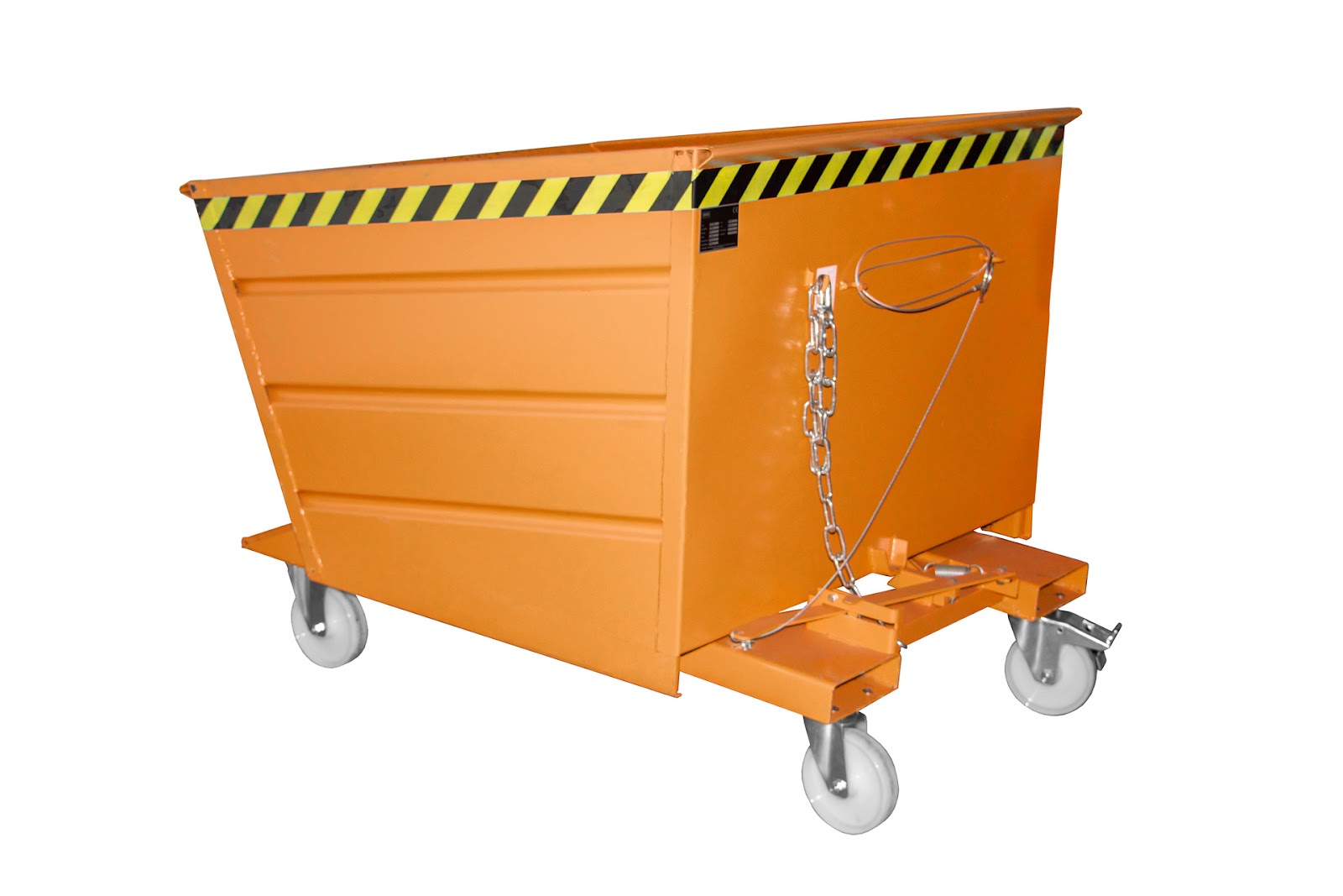 Kiepcontainer VD 1000, gelakt, Geeloranje