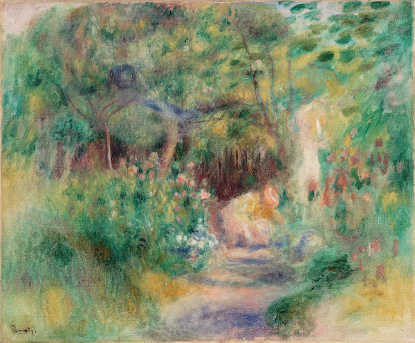 Landscape with Woman Gardening Paysage et femme jardinant c 1896