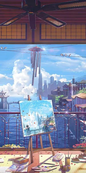 Japanese, Art Studio, Interior Design, Cityscape 4K Wallpaper Background