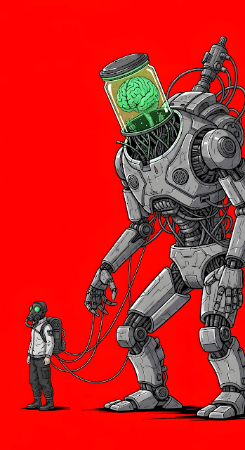 Giant Robot Controlled by Brain in a Jar - Free mobile Wallpaper