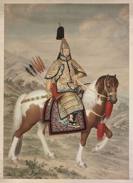 The Qianlong Emperor in Ceremonial Armor on Horseback 1758