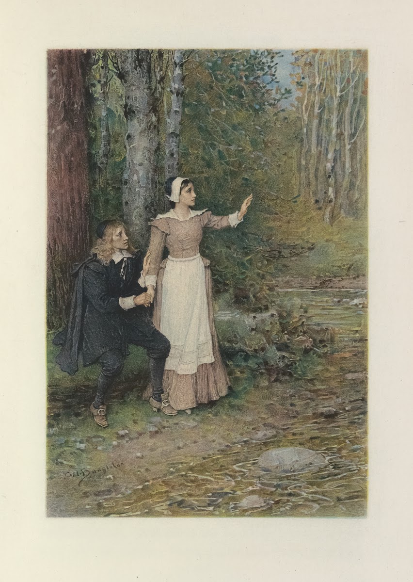 Hester throwing away the Scarlet Letter 1908
