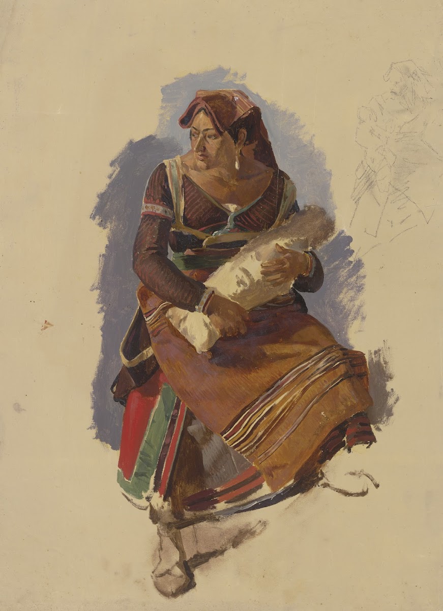Italienerin mit einem Wickelkind in den Armen ca 1841  1847