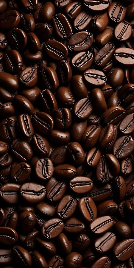 Roasted Dark Coffee Beans Full HD iPhone Phone Wallpaper