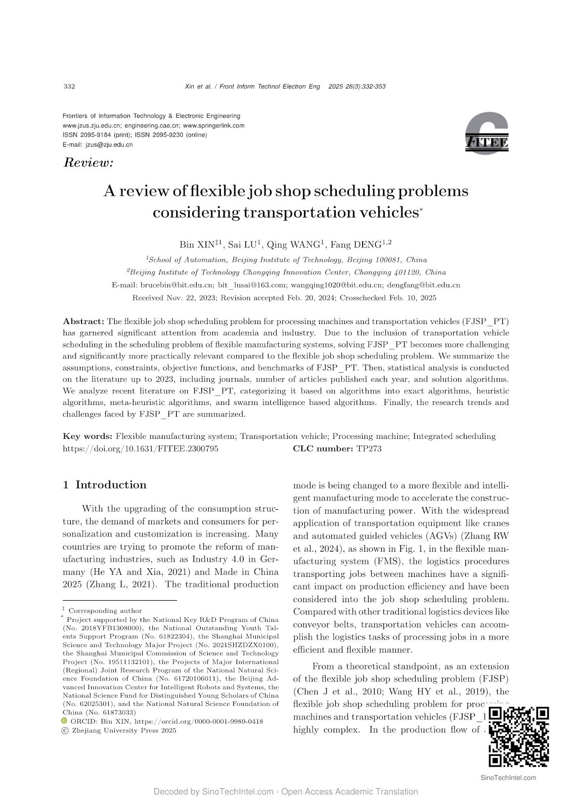 A review of flexible job shop scheduling problems considering transportation vehicles