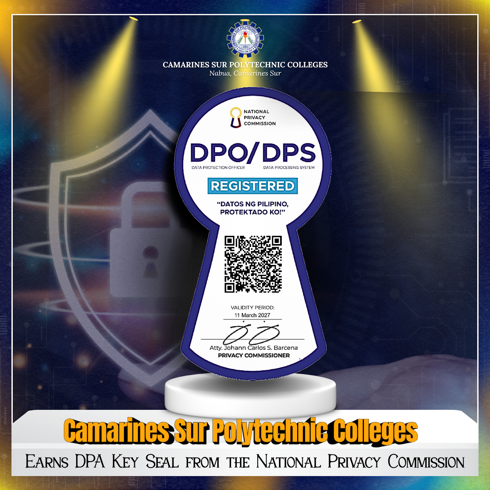 CSPC Earns DPA Key Seal from the National Privacy Commission