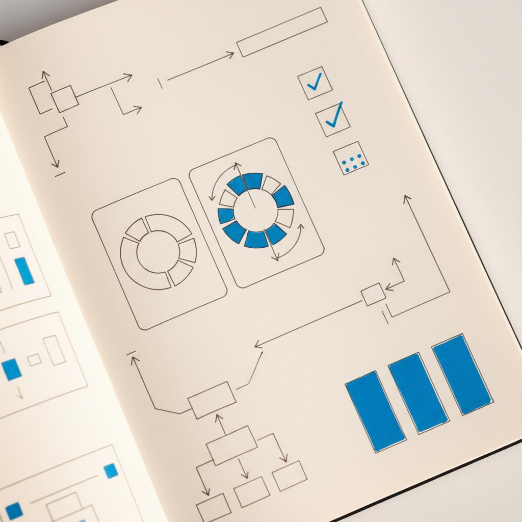 Close-up notebook sketches of before-and-after painted door and trim, checkbox-style 30/60/90 plan and brand-blue swatches, minimalist layout &mdash; how do I advertise my painting services?