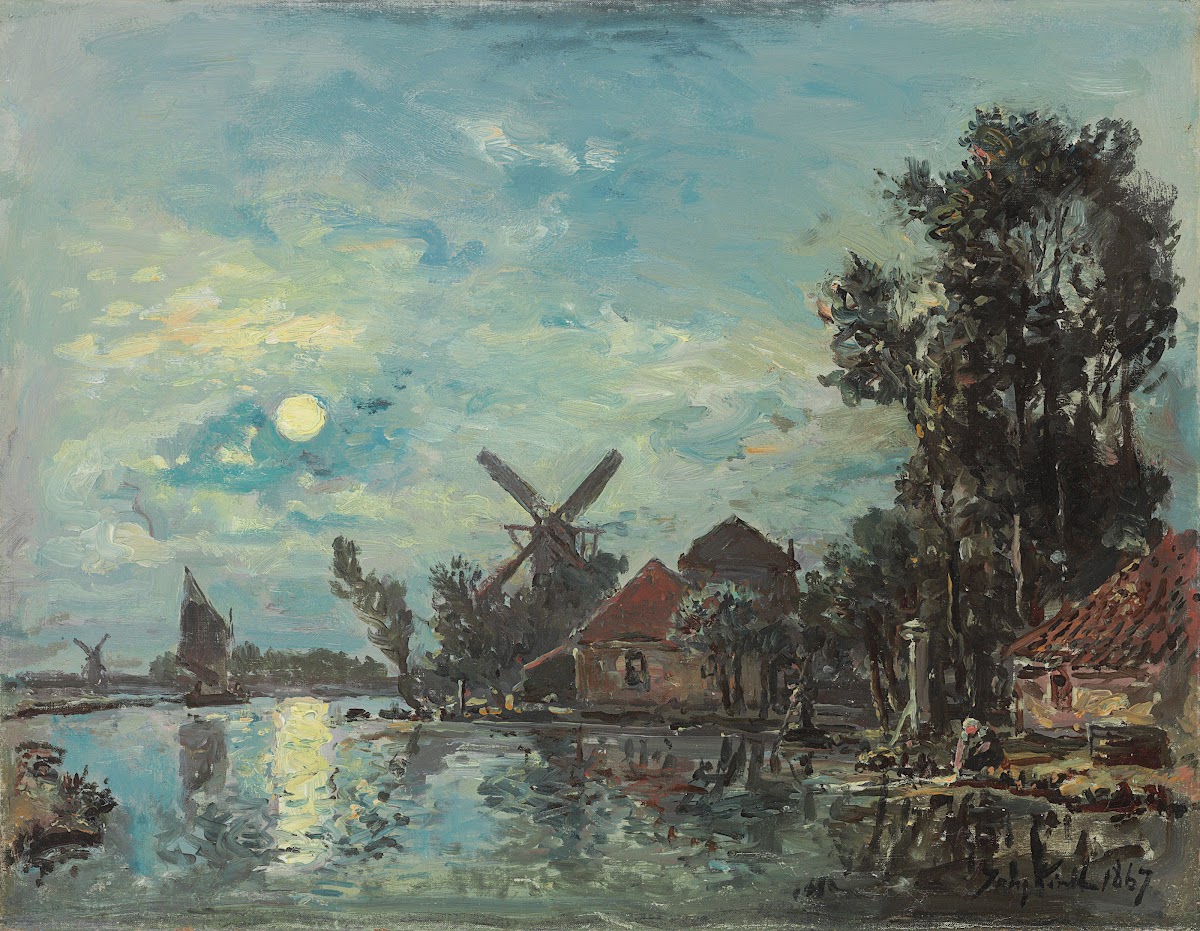Effet de lune sur lestuaire Hollande 1867