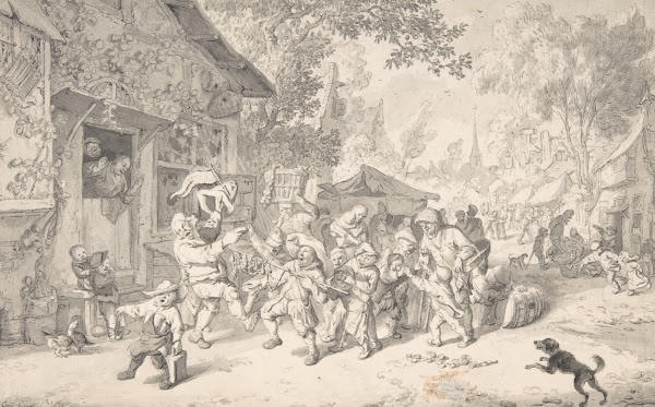 An Itinerant Peddler in a Village 1693