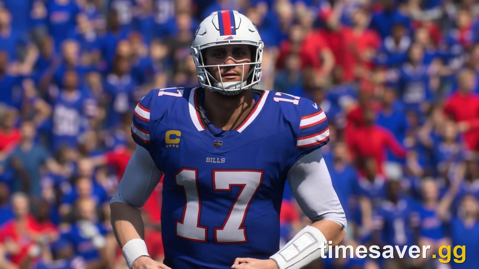 Madden NFL 27 in-engine render of a Buffalo Bills player in action