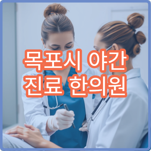 목포시 야간 진료 한의원 침치료·추나요법 가능한 늦은 시간 한방 병원 안내
