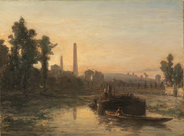 River View in France possibly near Pontoise 1855