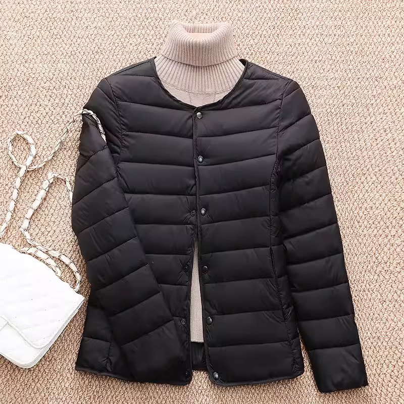 Lightweight women’s puffer jacket, short, tailored