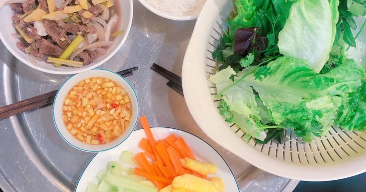 Bò cuốn rau củ ngày hè (mâm cơm nhỏ của Trang 55)