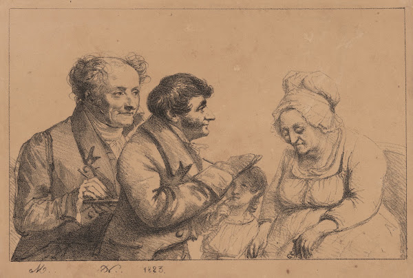 Denon and Mauzaisse drawing an old woman 1823