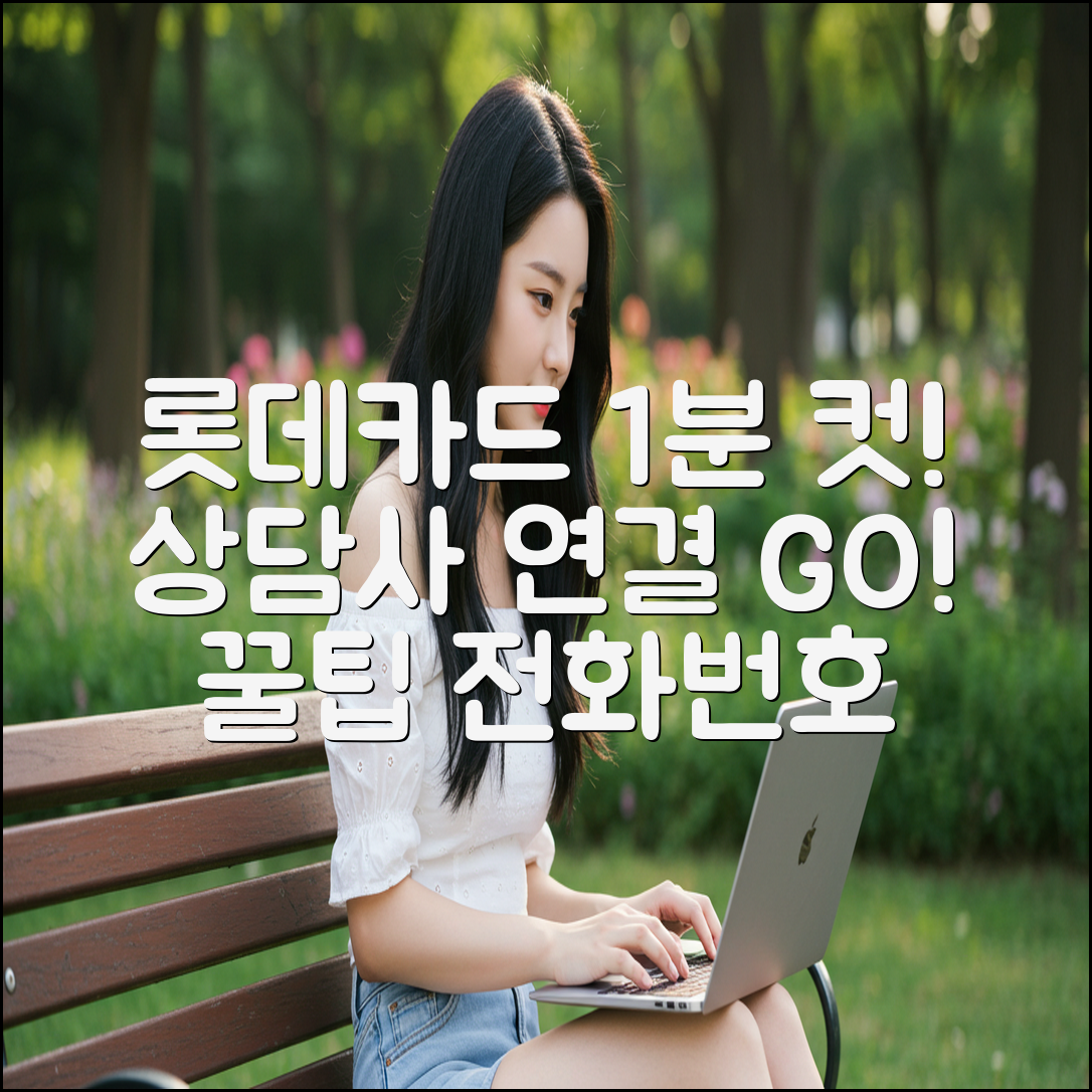 롯데카드 상담사 연결 1분 컷! 전화번호 & 꿀팁