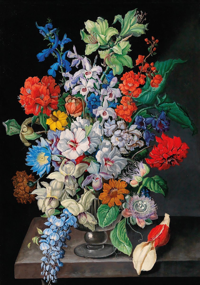 A large bouquet of flowers