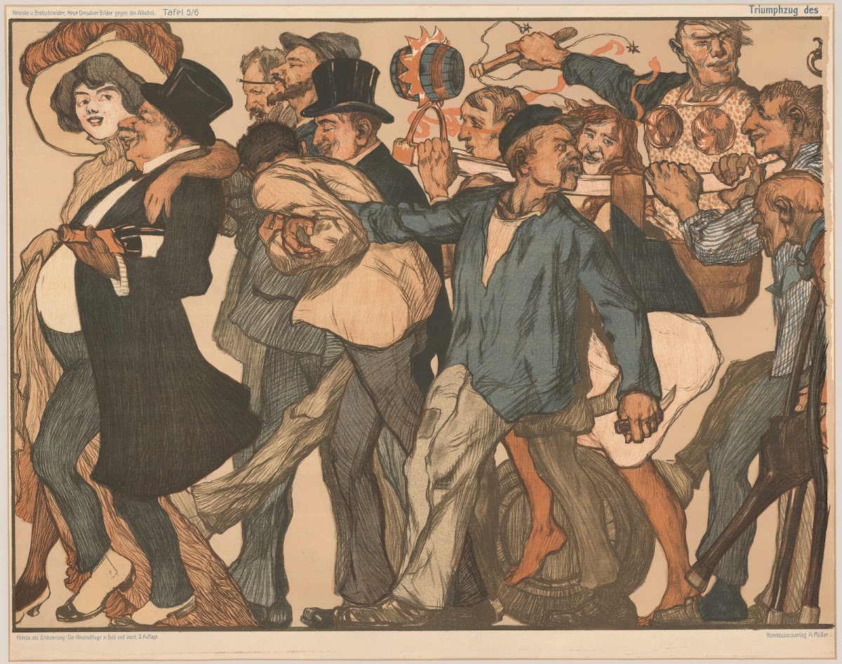 King Alcohols triumphal procession 1909