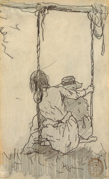 Two Girls on a Swing 1879