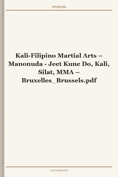 Kali-Filipino Martial Arts – Manonuda