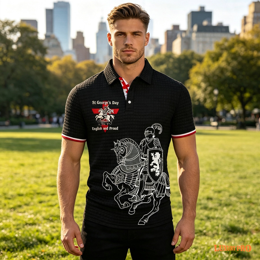 Waffle Button POLO Shirt