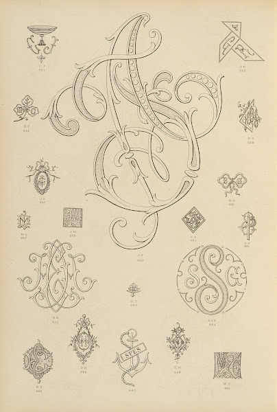 Album de chiffres  monogrammes couronnes de noblesse francaises et etrangeres Pl