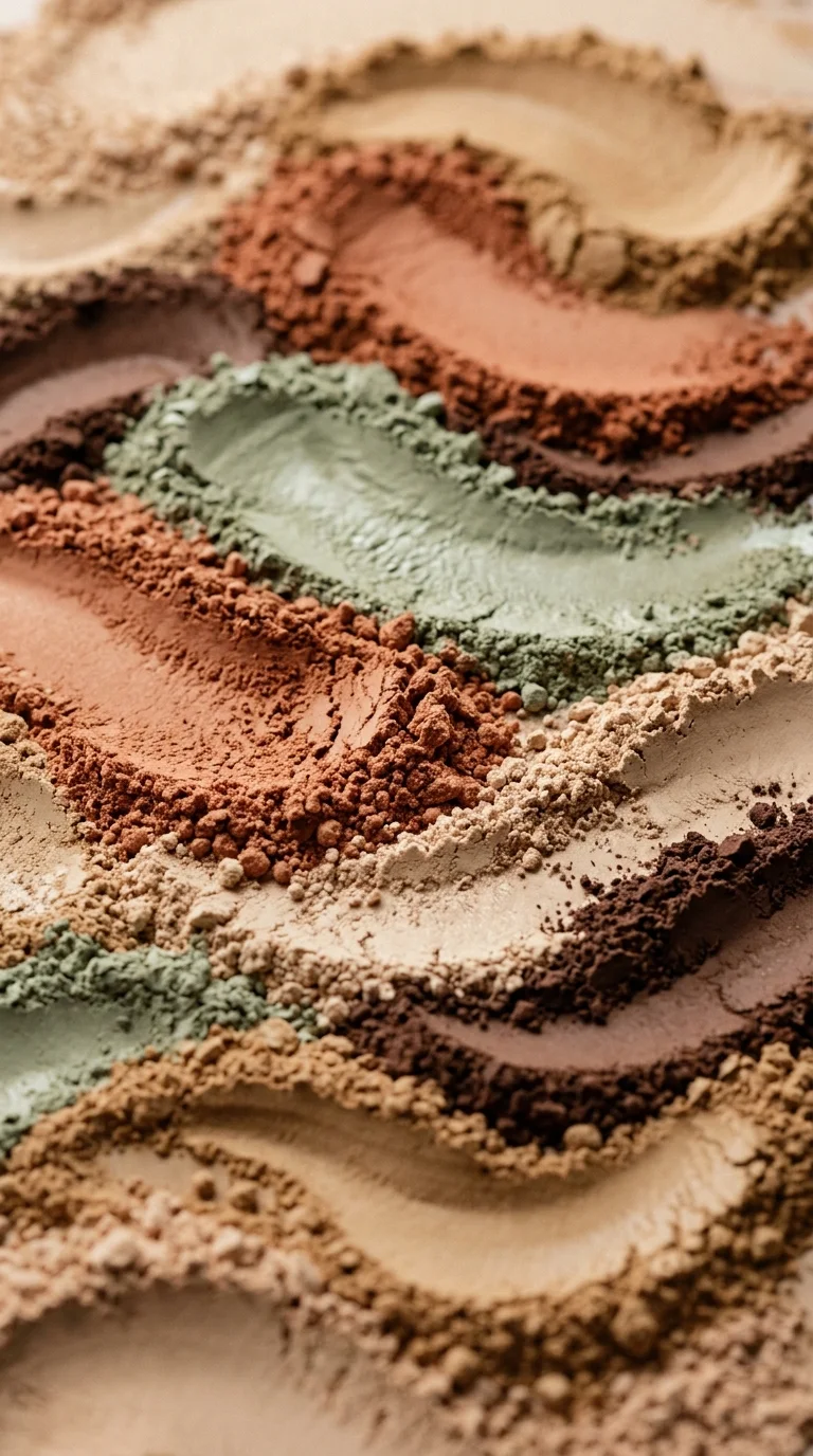 Macro Texture of Earth-Toned Cosmetic Powders and Sand - Free 4K mobile Wallpaper