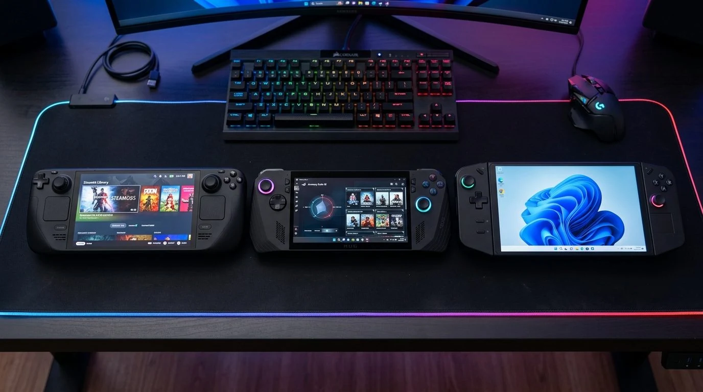Perbandingan handheld gaming PC terbaik 2026: Steam Deck OLED, ROG Xbox Ally X, dan Lenovo Legion Go