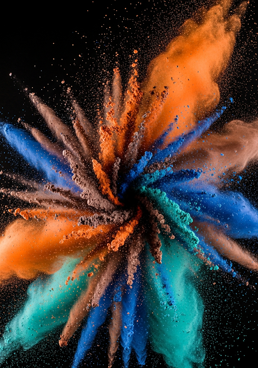 Dynamic Powder Explosion Swirl