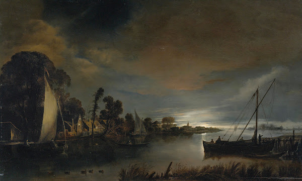 A Moonlit River Landscape 1645