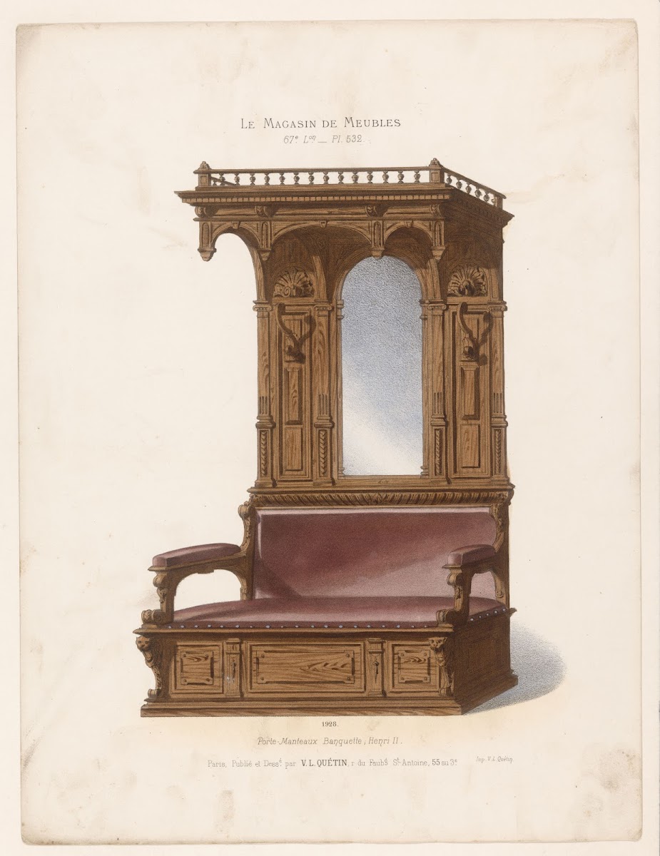Porte Manteaux Banquette Henri II 1832   1904