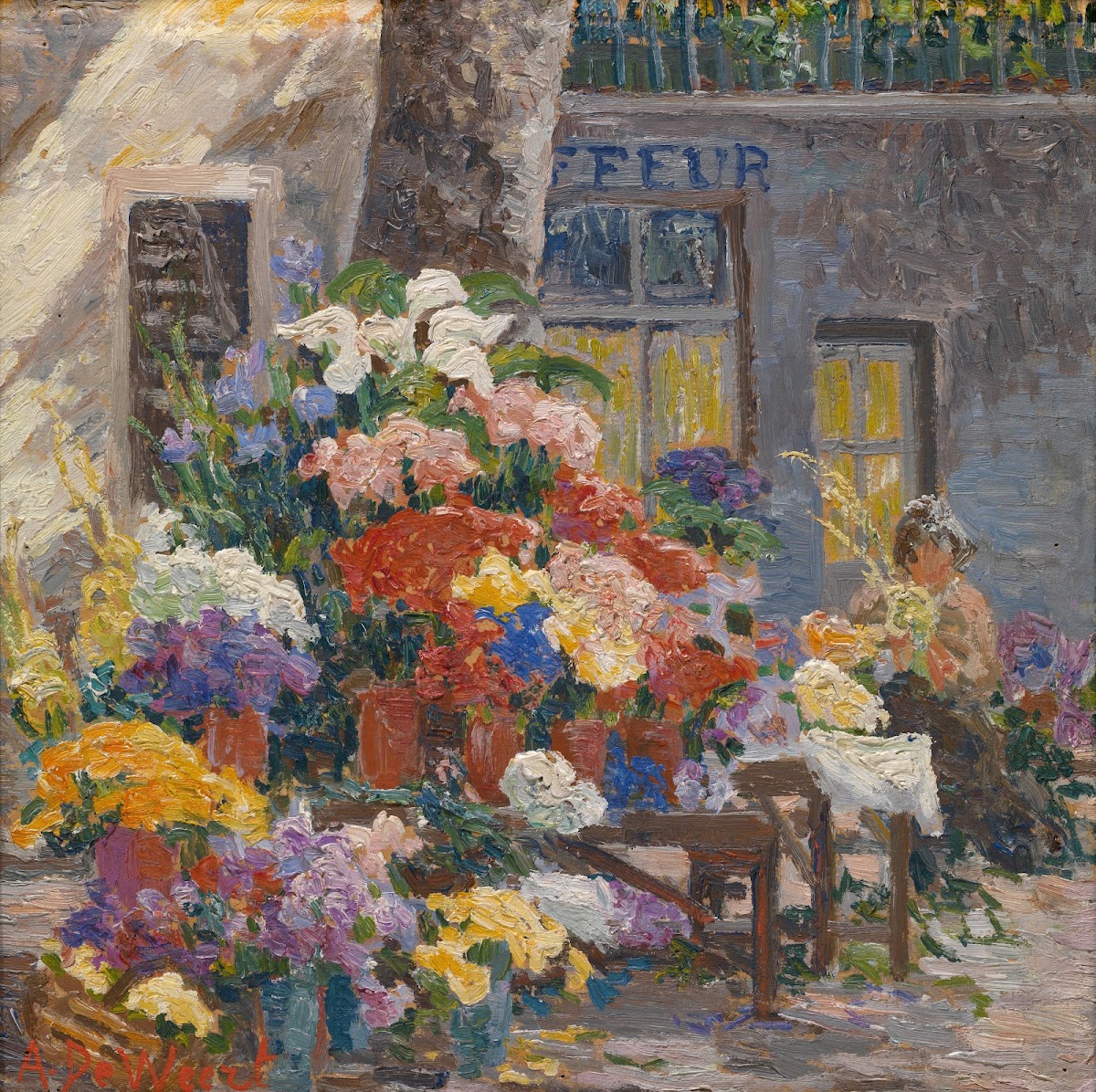 Flower Market at Menton Côte dAzur 1928