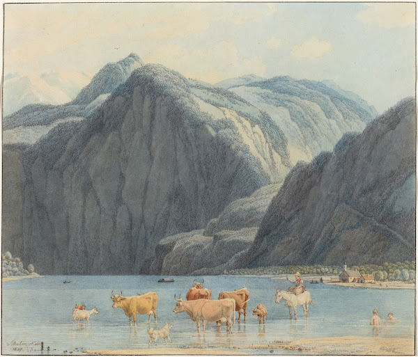 Königsee with the Cliffs of St Bartholomëe 1837