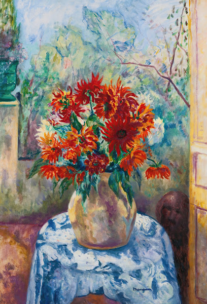 Dahlias Sur La Terrasse De Loustalet Saint Tropez 1923