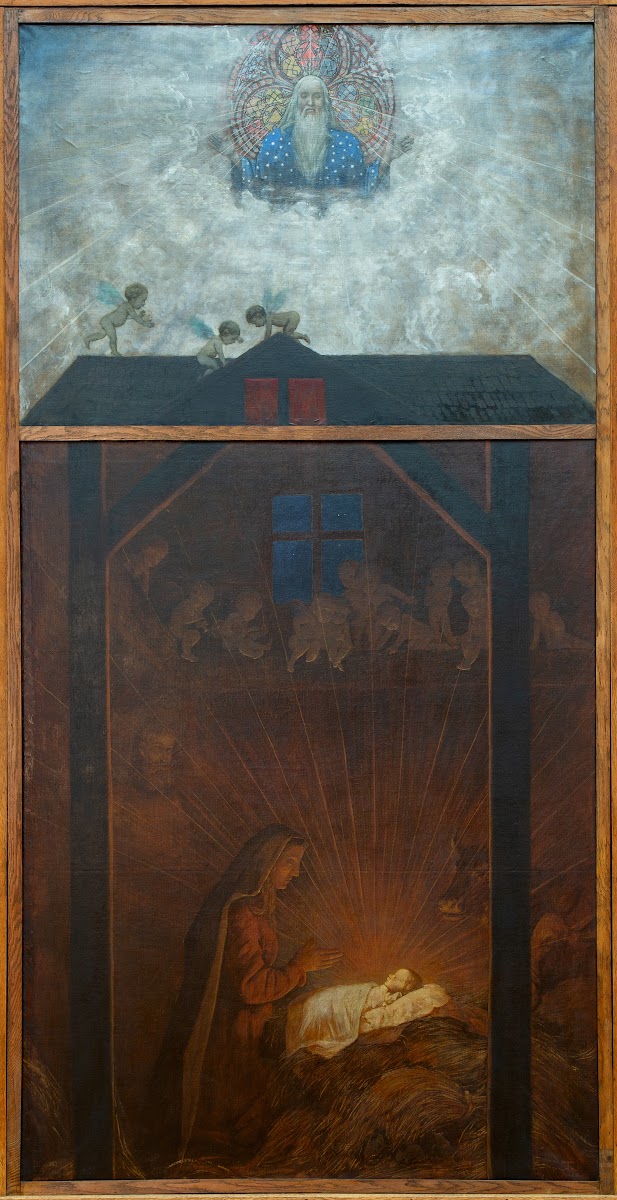 Weihnachtstriptychon Anbetung des Kindes 1906