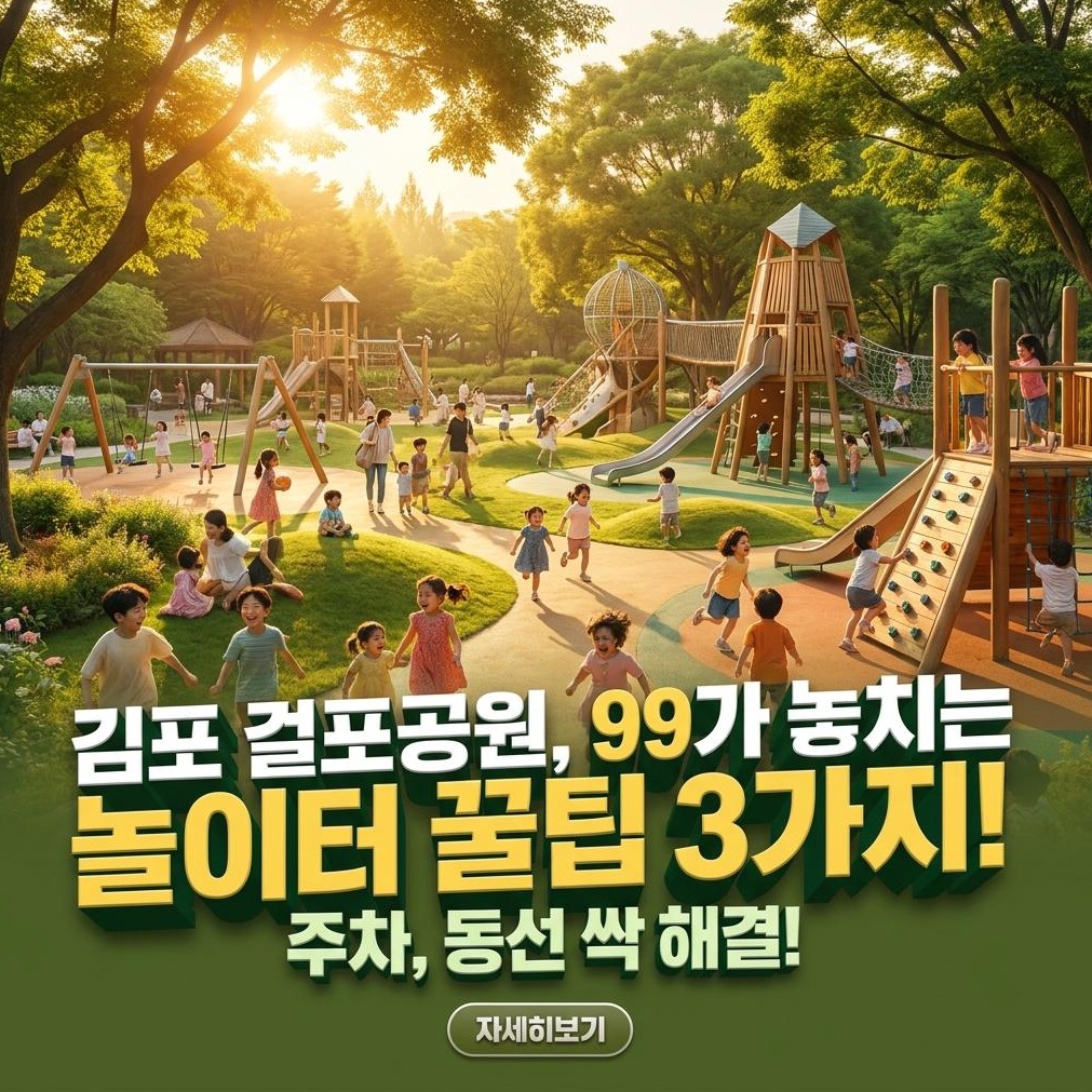 김포 걸포중앙공원: 놀이터, 풋살장, 주차 완벽 분석