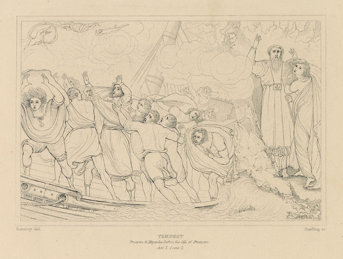 Tempest act 1 scene 1 ie scene 2 Not a soul but felt a fever of the mad 19th cen