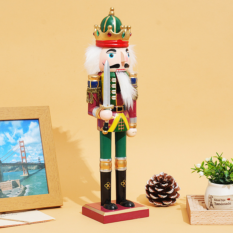 Nutcracker soldier made of solid wood, 30 cm