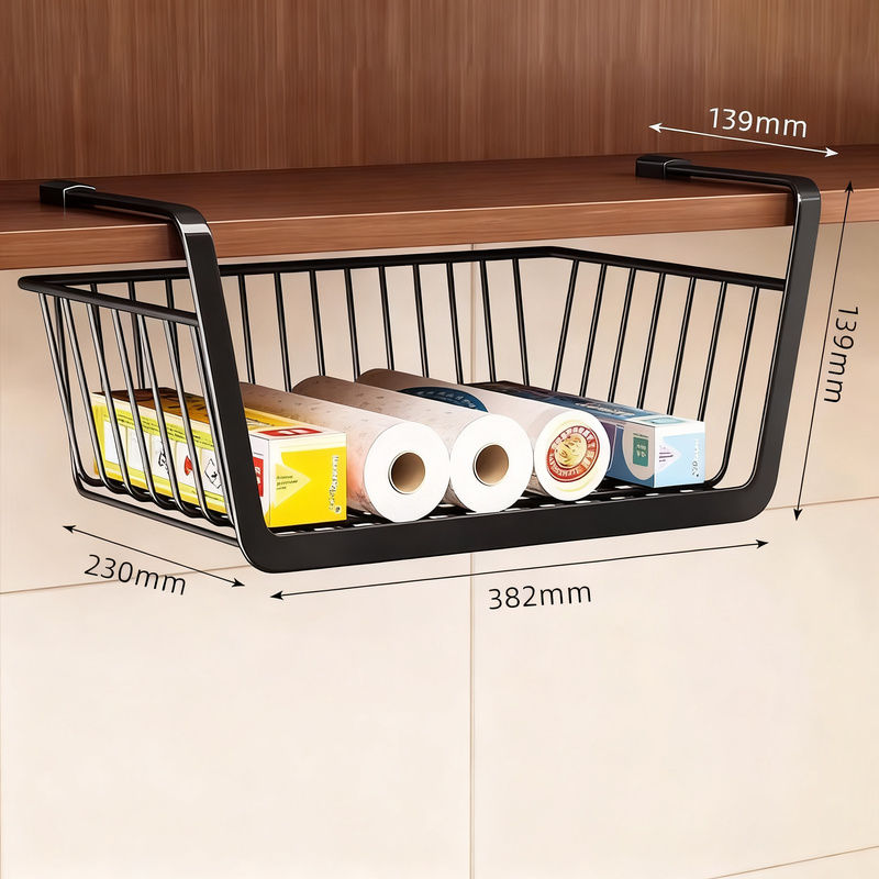 Kitchen hanging shelf, extendable, carbon steel