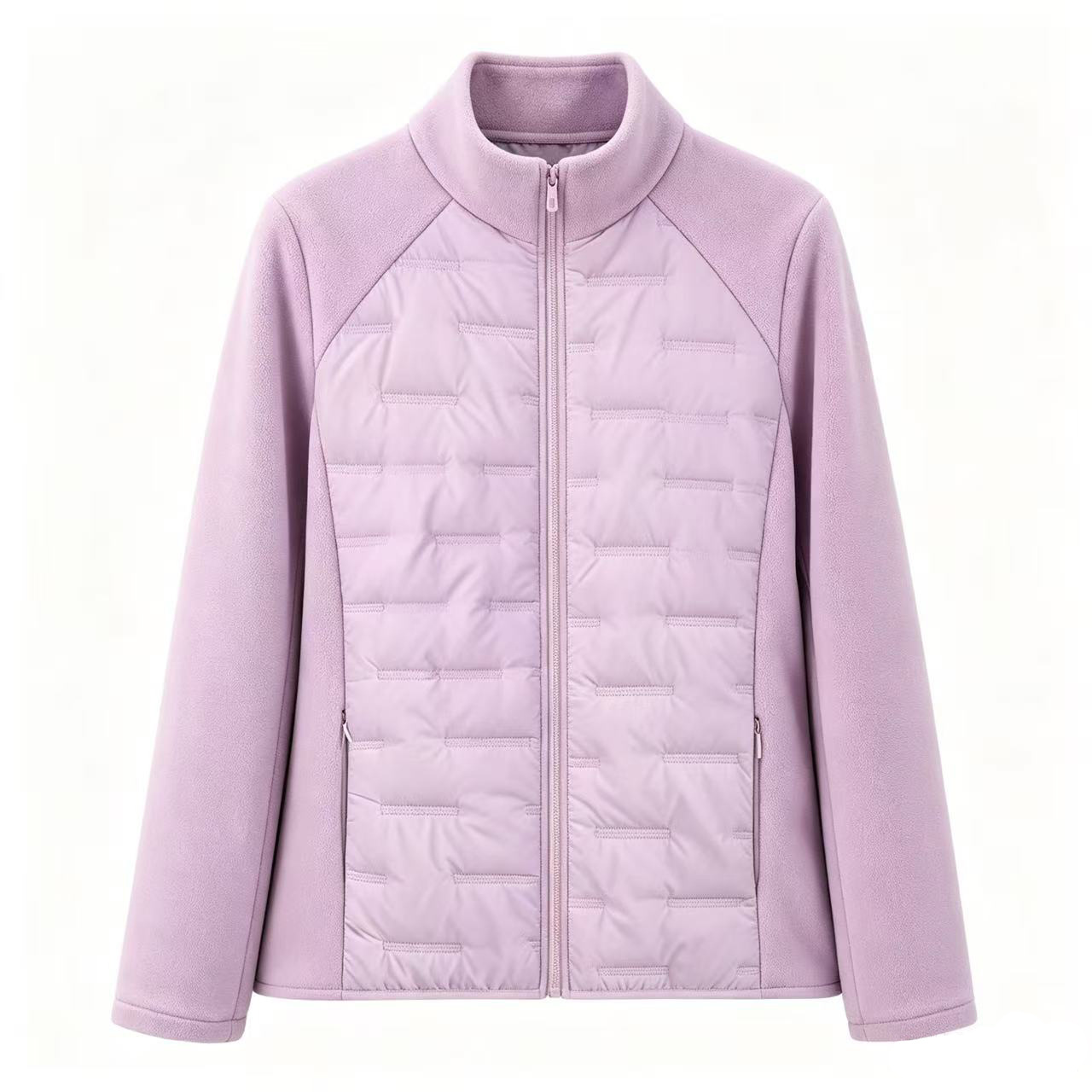 Sporty fitted quilted jacket for women