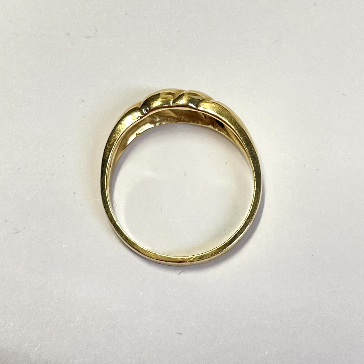 14K Gold Ridged Ring