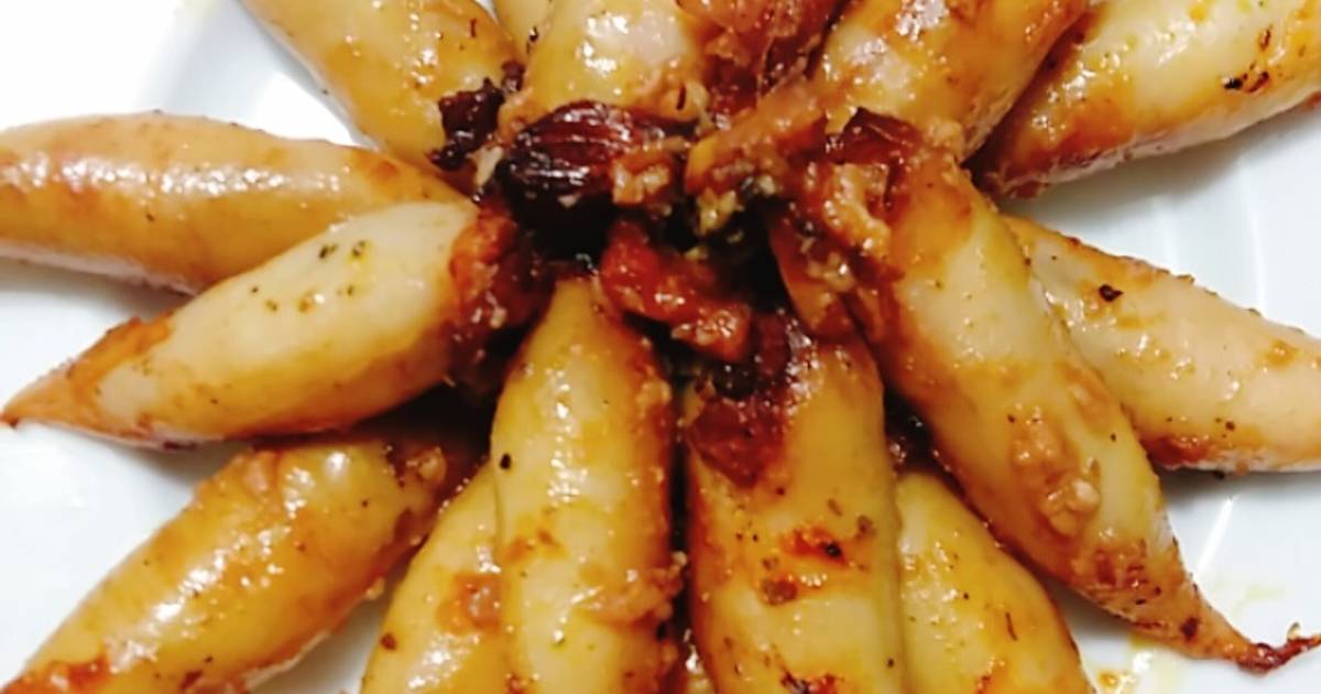 Mực trứng nhồi thịt xông khói