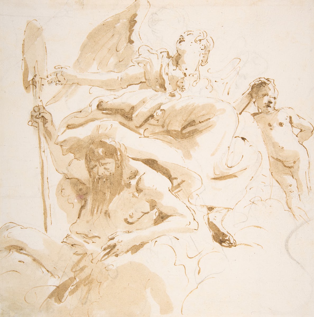 Winged Female Figure River God and a Nude Boy 16961770