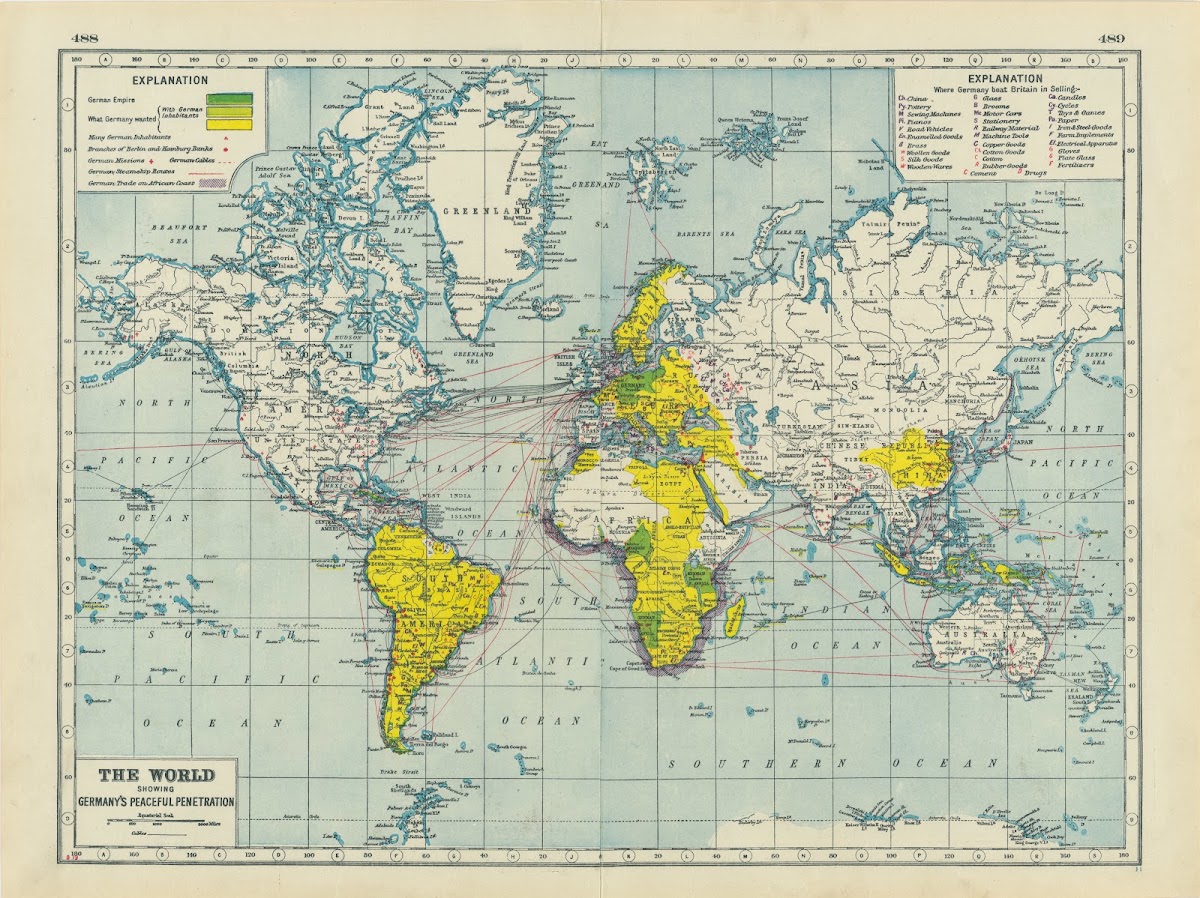 The World Showing Germanys Peaceful Penetration 1920
