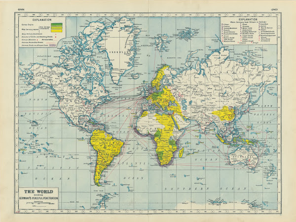 The World Showing Germanys Peaceful Penetration 1920