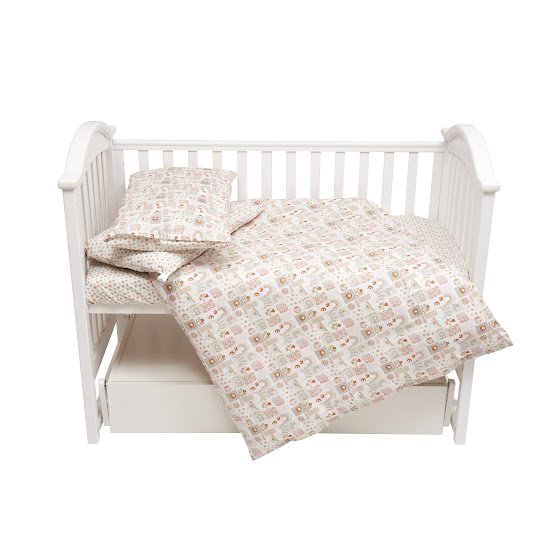 Bedding set for a baby crib 5 el Twins Via (poplin) Swallows